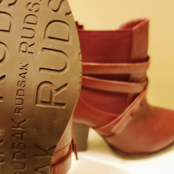 RUDSAK Leather Ankle Bordo Boots / Booties - Picture 7 of 7